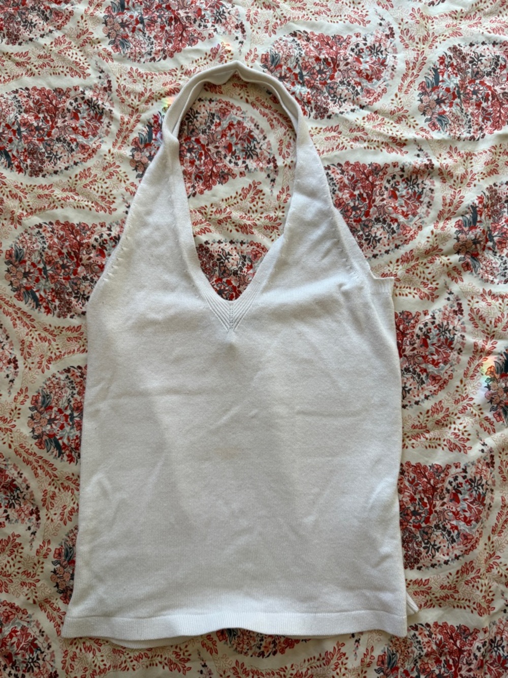 Banana Republic Cream Halter V-Neck Camisole